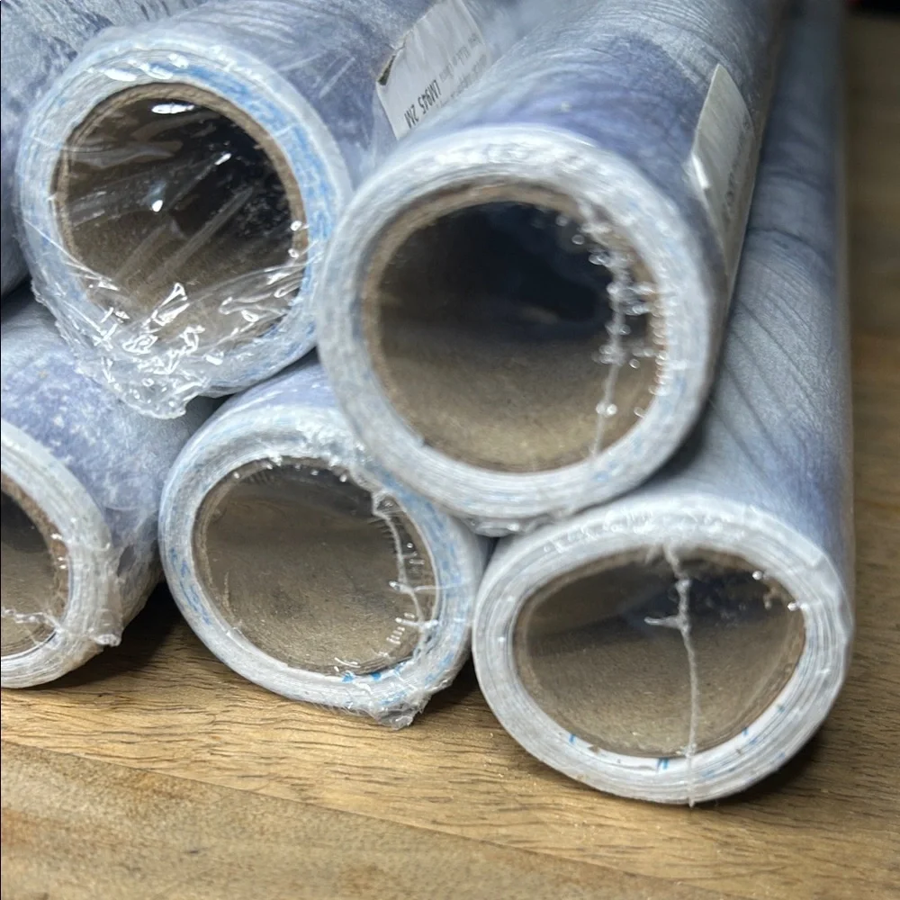 Blue and White abstract Wallpaper Rolls lot of 10 - Picture 6 of 9